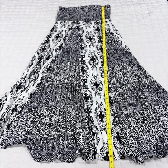 Free People Women Of The Water Maxi Dress Bandeau Black White Boho Small/Medium - Picture 10 of 12